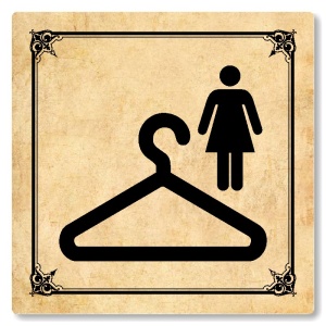 Šatna ženy, 148x148mm, pergamen, Nebraska